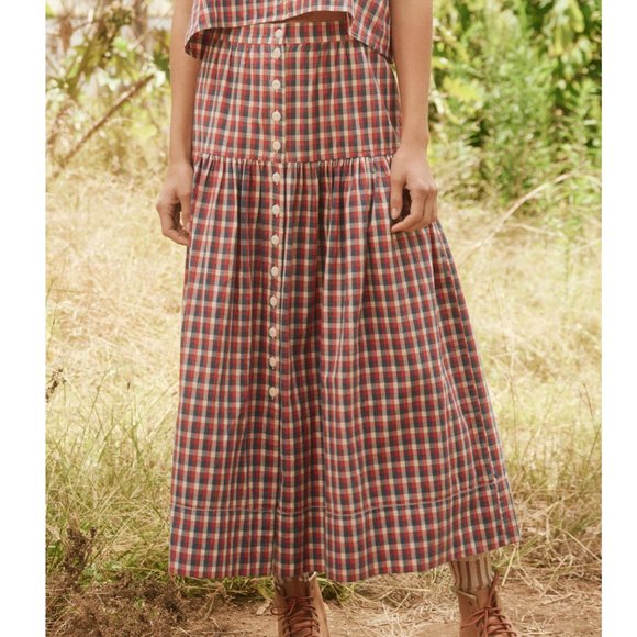 THE GREAT. Dresses & Skirts - The Great - The Boating Skirt - Picnic Plaid